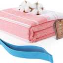 Turkish Beach Pool Towels Sandproof Lightweight Fast Drying Women Women Happy Birthday Gift Ideas Mom Mother Wife Sister Teacher Best Friend Boss Thank You Godmother Proposal Anniversary Romantic (Thicker Coral)