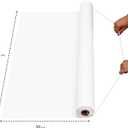 Party Essentials Plastic Disposable Aisle Runner for Wedding Ceremony Events Indoor and Outdoor on Floor Tile Grass Carpet, 50 x 3 Feet, White