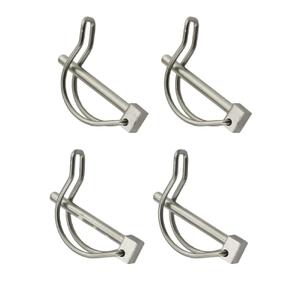 Stainless Steel 316 Quick Lock Release Trailer Towing Coupler Safety Pin Dia 4.5MM(3/16in) Cotter pins Bicycle Stroller Cargo Boat Stage Leg Hitch Hook Clip (4)