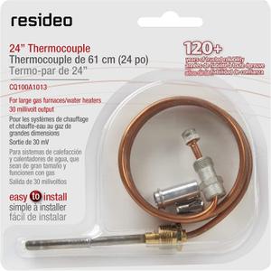 Resideo CQ100A1013/U 24-Inch Replacement Thermocouple for Gas Furnaces, Boilers and Water Heaters