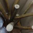 WELLAND Solid Teak Live Edge End Table,18" L x 18" W x 20" H Uniquie Side Table, Small Accent Table, Plant Stand for Living Room, Bedroom, Home Office