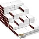 100PCS Blank Match Boxes, 2.25 x 1.42 x 0.59in Bulk Blank Matchboxes DIY White Storage Containers Holders with Double-Sided Striker for Guests Wedding Bridal Shower Baby Shower (No Matches Included)