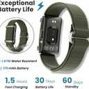 Herz P1 Smart Band Bracelet - Health Wristband Fitness Tracker for Heart Rate, Sleep, Stress, Track Steps, Activity & Body Temperature, 30 Days Battery, Subscription Free App, 1ATM Water Resistant