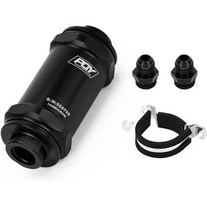 AN8 Inline Fuel Filter E85 Ethanol With 100 Micron Stainless steel element