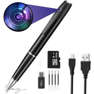 1080P HD Spy Camera, 64GB Mini Body Cam, Hidden Cameras, Mini Camera, Rechargeable Small Pocket Cam, Suitable for Feetings, Classrooms, Business Negotiations