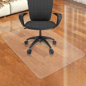 Office Chair Mat for Hard Floors, 36 x 48 inches, 2mm Thick Clear Chair Mat with 4 Non-Slip Pads - Heavy Duty Floor Protector for Rolling Chairs