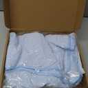 FUTEI Light Blue Decorative Throw Pillow Covers 18x18 Inch Set of 2,Double Stitch Scalloped Bordered Soft Chenille Cushion Cases,Modern Home Decor for Couch Bed Living Room