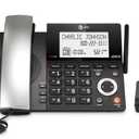 AT&T DECT 6.0 Corded/Cordless Home Phone with 1-Handset and Answering Machine, Smart Call Blocker, Caller ID, Large Backlit Display, Big Button, Speakerphone, Intercom: CL84118 (Charcoal Black)