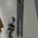 Industrial Curtain Rods for Windows 28 to 48 Inches, Blackout Wrap Around Curtain Rod, for Indoor and Outdoor, 7/8 Inch Diameter, 33 to 45 Inches, Black