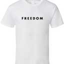 White Freedom TShirt, Large, White