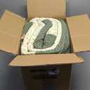 YAYIDAY Oversized King Bedspread Patchwork Quilt Set (120x118 Inch) - 100% Cotton Reversible Breathable Green Earth Geometric Quilted Coverlet with Pillow Shams for All Seasons (Green Floral Star)