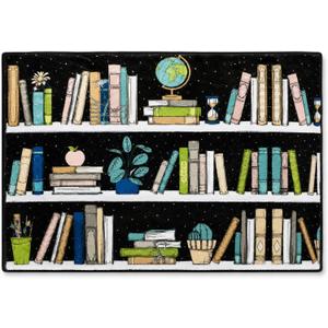 Breling 6 X 9 ft Classroom Playmat Rugs Reading Corner, Book Shelf Non-Slip