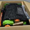 GreenSweep TurfoMax 2.0 Artificial Grass Sweeper | Electric Turf Sweeper for Synthetic Lawns, 5 Height Settings, Foldable Handle, Collection Bag Included, Lifts Flattened Grass & Collects Debris