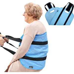 Transfer Sling Padded Gait Belt, Breathable Oxford Non-Slip Lift Aid with Handles&Fixing Belt, Lightweight Mobility Support for Elderly Disabled Bedridden, Bed Wheelchair Car Transfer