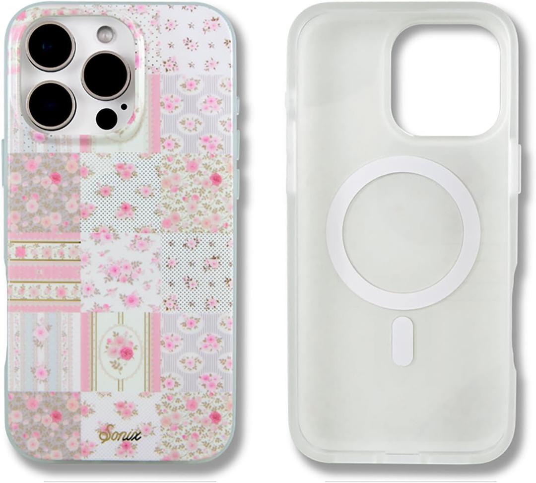 Sonix Case for iPhone 16 Pro Max | Compatible with MagSafe | 10ft Drop Tested | Patchwork Cottage