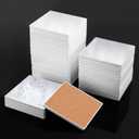 GNIEMCKIN 40 White Square 4x4 Inch Sublimation Blank Ceramic Coasters with Cork Backing Pads for DIY Crafts and Mosaics