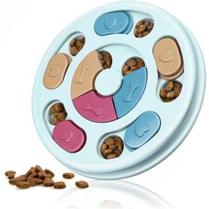 Interactive Dog Puzzle Toys - Mentally Stimulating Treat Dispenser for Training Small, Medium & Large Dogs (Blue)