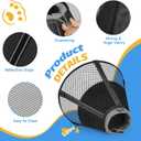 Dog Cone Collar to Stop Licking: Soft Mesh Recovery Collar After Surgery with Detachable Pad, Elizabeth Cone Alternative for Large Medium, Small Dogs, Normal Eating and Drinking (XL, Jet Black) (Black, XL)