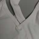 Danysu V Neck Racerback Tank Top for Women with Built in Bra Ribbed Long Tank Fitted Basic Cami Tops White M