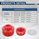 7-141 Body and Cab Mount Bushing Kit for 1999-2014 Chevy Silverado & GMC Sierra 1500/2500 2WD/4WD Body Cab Mounts with Mount Cushion Bolts 1999-2004 Replaces# 11516868 15704260 (Red)