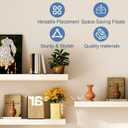 Floating Shelves for Wall White Shelves Bathroom, Bedroom and Living Room, Wall Shelves & Book Shelf, Hanging Shelf, Modern Wooden Wall-Mounted Small Floating Shelf, 12x7x1.5 in, Set of 2