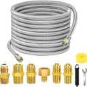 36 FT Propane Hose Extension-High Pressure Braided Gas Line Hose Propane Conversion Kit for BBQ Grill, Fire Pit, Heater (36FT)