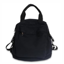 PRLINJSK Mini Canvas Backpack for Women Girls Cute Small Backpack Purse Aesthetic Backpack, Black