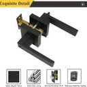 Probrico Matte Black Keyed Entry Door Lever, Heavy Duty Hardware for Exterior Front and Back Door, Lockable Entrance Universal Handling Handle Transitional Style Lock, 1 Pack