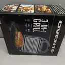 OVENTE Electric Panini Press Grill with Nonstick Plates, LED Indicator Lights, Thermostat Control, Cool Touch Handle, Compact Sandwich Maker Perfect for Cooking Breakfast, Snacks & More, Black GP0401B