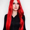 ALLAURA Compatible with Dark Phoenix Wig for X-men Cosplay |Realistic Long Red Hair Fits All for Women Men Jean Grey Anime Marvel & Fantasy Wigs