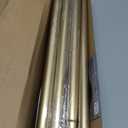 TONIAL Curtain Rod 32 to 58 Inch(2.6 to 4.8 ft), Splicing Adjustable 3/4 Single Rods for Windows 20 to 53 Inch(1.7 to 4.4 ft) Decorative Drapery Rod with Translucent Diamond Finial, Gold