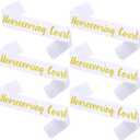 6PCS Homecoming Court Sashes Bulk, Glitter Gold Black Sashes for Homecoming Party School Dance Graduation Pageants Party Favors Decorations