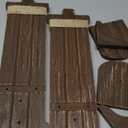 Homemory Wall Sconces Candle Holder Set of 2, Farmhouse Wooden Rustic Wall Decor for Living Room, Dining Room, Bedroom, Bathroom (Brown)