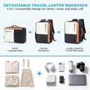 Travel Laptop Backpack, Large Work Bag for Women Men, Carry On Luggage Suitcase Airline Approved Personal Item Backpack, 17" Waterproof Computer Bag for College Hiking Weekender Essentials