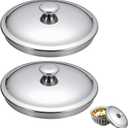5.1Inch Stainless Steel Universal Pot Lid, Pan Lid Milk Pot Lid Cookware Lid Replacement Accessories for Skillets Frying Pans
