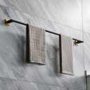 Miyili Bathroom Single Towel Bar 36-Inch Stainless Steel Bath Towel Rack Holder Wall Mount Black & Gold, A02BG90A
