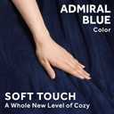 Sunbeam Electric Throw Royal Luxe Microplush Heated Blanket, 4 Heat Settings, 4-Hour Auto Shut-Off, Fast Heating, Warm and Cozy, Admiral Blue Color, 50" x 60"