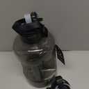 AQUAFIT 64 oz Water Bottle with Time Marker  Straw & Chug Lid  BPA Free Half Gallon Gym Water Bottle with Handle  Big Gallon Jug (Gray, 64 Ounces)