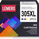 LEMERO Remanufactured Ink Cartridge Replacement for Epson 302 XL 302XL T302XL for XP6100 XP6100 XP6000 XP6000 Printer (Black, Photo Black, Cyan, Magenta, Yellow, 5 Pack)