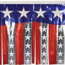 FR Metallic Stars & Stripes Fringe Banner Party Accessory (1 count) (1/Pkg)