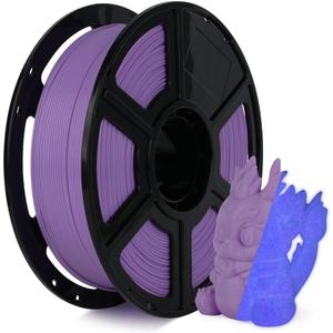 FLASHFORGE Glow in The Dark Rapid PLA Filament 1.75mm, High Flow Speedy 3D Printer Filament Luminous Purple, Max 500mm/s High-Speed Printing, High Brightness and Long-Lasting Glowing Effect