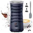 Milk Frother, Paris Rhône 4-in-1 Milk Steamer and Frother, Hot & Cold Foam Milk Warmer with Temperature Control, Auto Shut-Off Frothers for Coffee, Latte, Cappuccino, Macchiato