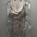 NIGHTWAY Women's Off The Shoulder Shimmer Gown W/Elegant Drape & Slit | Glamorous Evening Cocktail Party Attire Champagne 18