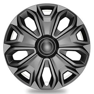 TangMiGe 4-PACK Hubcaps Wheel Covers compatible with Ford Transit 150/ 250 / 350, 2015 2016 2017 2018 2019 2020 2021 2022 2023 2024, 16 inch, 5 Y Spok, Standard Leg, Black Color
