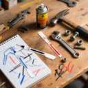 8PCS Long Head Deep Hole Marker, 20mm Deep Long Nose Waterproof Hole Marker Pens, Quick Dry Colorful Carpenter Marker, Multi-purpose Deep Hole Marker Pens for Carpenters Builders Construction