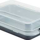 Anolon Advanced Nonstick Baking Pan With Lid / Nonstick Cake Pan With Lid, Rectangle - 9 Inch x 13 Inch, Gray