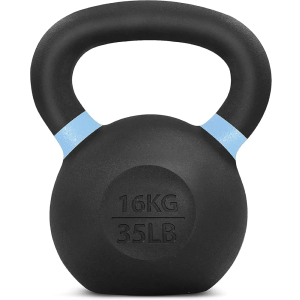 Yes4All Powder Coated Cast Iron Kettlebell Strength Training Kettlebells Weight Set for Full Body Workout, Home Gym