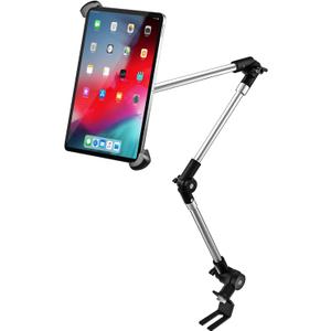 woleyi Car Truck Seat Rail Large Tablet Mount, Car Floor Bolt Tablet Holder Stand with 360 Rotation Foldable Arm for iPad Pro 12.9/Air, Galaxy Tabs, Surface Pro/Go, Kindle Fire and 9.5-14.5" Tablets