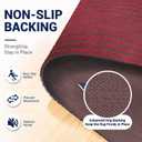 Runner Rugs 3x15 ft Indoor Outdoor Carpet Runner，Red Non Slip Stripe Runner Rug with Anti-Slip Rubber Backing Waterproof Low Profile Area Runner for Hallway, Entryway, Kitchen, Patio, Garage, Laundry