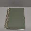 EMSHOI Spiral Notebook College Ruled, 300 Numbered Pages, A5 Small Hardcover Leather, 100 GSM Thick Lined Journal for Women Men Work Writing Journaling Note Taking, 5.7" x 8.22", Light Green